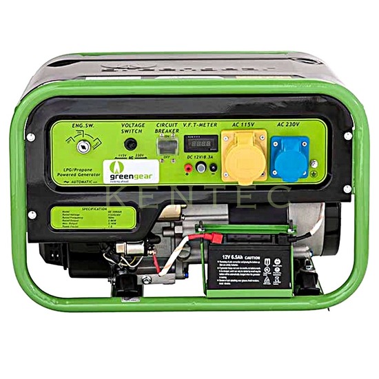 Greengear GE-3000 LPG Only +AVR +Electric Start - LPG Generator