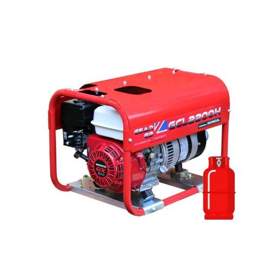 GCL2200H 2.2kW/2.7kVA 110v/230v LPG/Petrol Dual Fuel Generator