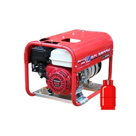 GCL3200H 3.2kW/4kVA 110v/230v LPG/Petrol Dual Fuel Generator