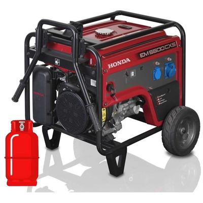 Honda EM5500CXS LPG Duel Fuel 5.5kW Electric Start AVR Petrol Generator